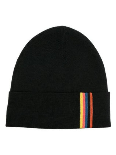 Artist Striped Wool Beanie Black - PAUL SMITH - BALAAN 2