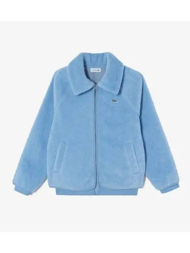 Women s Sherpa Collar Type Jumper Light Blue - LACOSTE - BALAAN 1