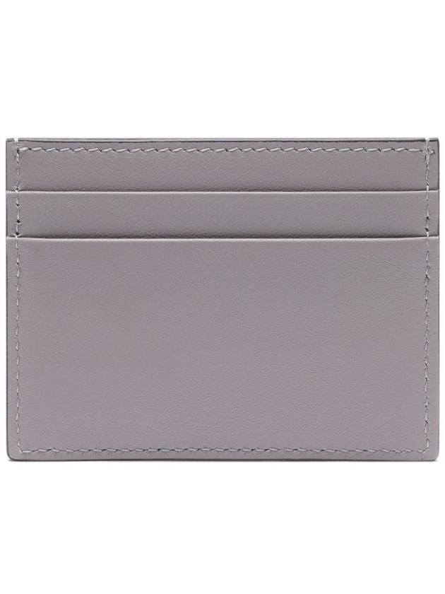 V Logo Calf Leather Card Wallet Grey - VALENTINO - BALAAN 5