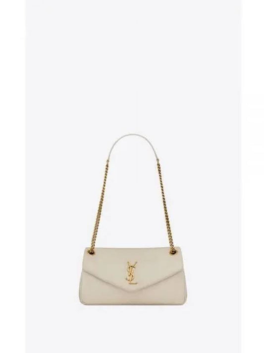 Calypso Small Plunged Lambskin Shoulder Bag Cream - SAINT LAURENT - BALAAN 2