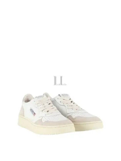 Medalist Leather Suede Low Top Sneakers White Pink - AUTRY - BALAAN 2