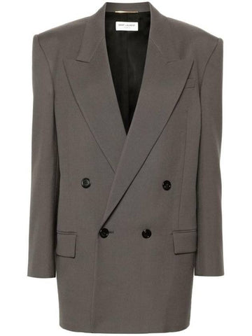 outerwear 3703816 798010 Y7B73 2351 GRAY - SAINT LAURENT - BALAAN 1