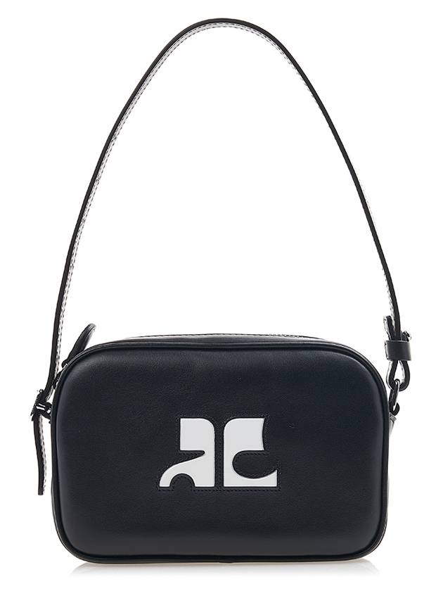 Camera Slim Leather Shoulder Bag Black - COURREGES - BALAAN 3