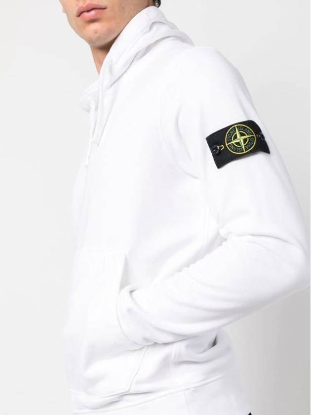 Wappen Patch Classic Fleece Hoodie White - STONE ISLAND - BALAAN 6