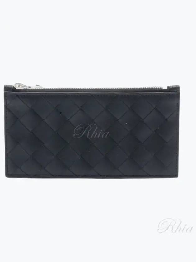 Intrecciato Zipper Card Wallet Black - BOTTEGA VENETA - BALAAN 2