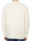 Men's Crew Neck Wool Knit Top Ivory - TEN C - BALAAN 5