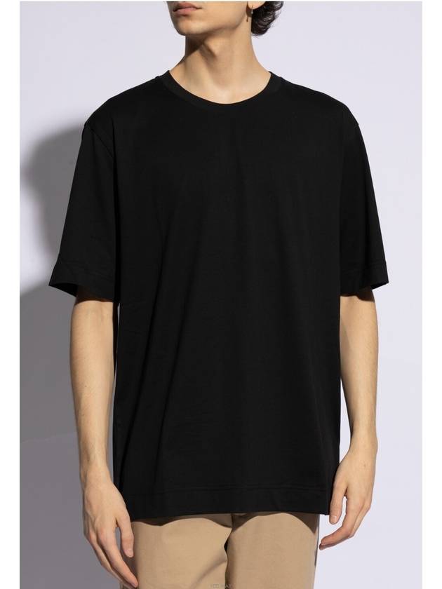 Staff Only Cotton Short Sleeve T-Shirt Black - FENDI - BALAAN 6