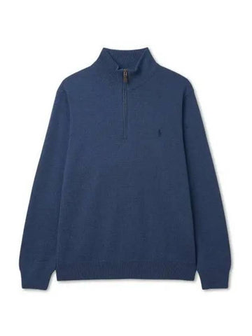 Wool Quarter Zipper Sweater Navy - POLO RALPH LAUREN - BALAAN 1