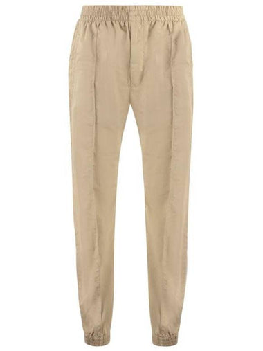 Bending Waist Crop Baggy Pants Beige - BOTTEGA VENETA - BALAAN 1