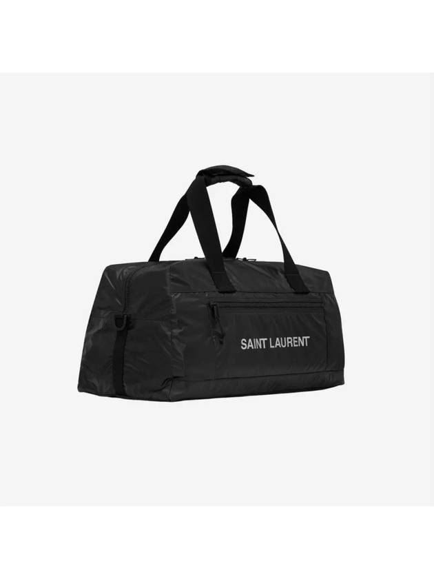 Saint Laurent Nylon Nux Duffel Bag Black Platinum Luxray - ETC - BALAAN 4