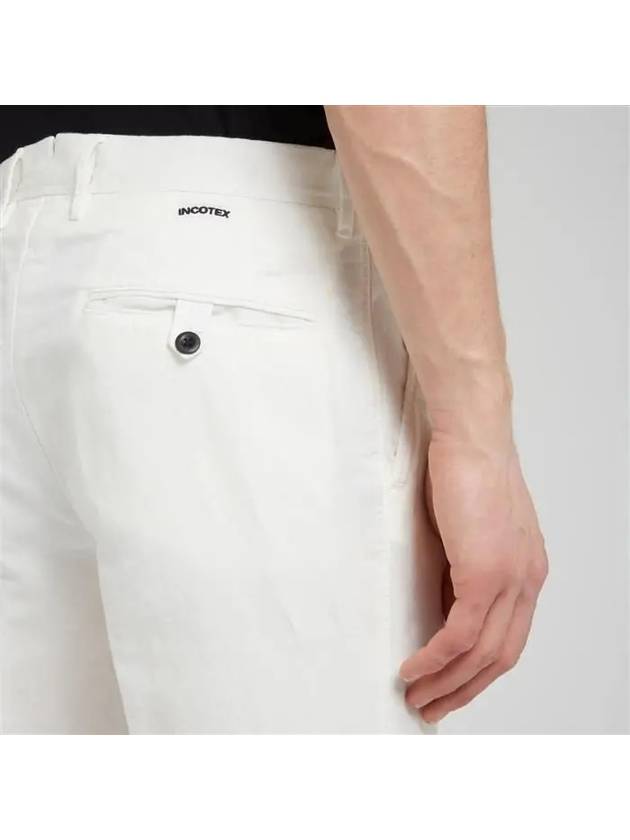 Linen Tapered Pants White - INCOTEX - BALAAN 3