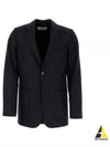 Two Button Blazer Jacket Navy - AMI - BALAAN 2