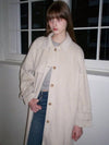 Women's Parisian Wool Trench Coat Ivory - LETTER FROM MOON - BALAAN 4