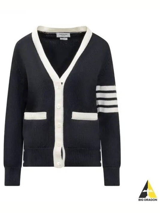 Thome Browne 4 Bar Cardigan Navy - THOM BROWNE - BALAAN 2