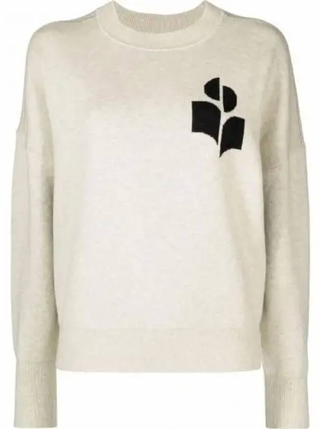 Logo Intarsia Crewneck Sweater Ecru - ISABEL MARANT - BALAAN 2