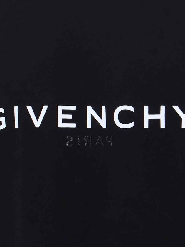 Men's Reverse Logo Round Slim Short Sleeve T-Shirt Black - GIVENCHY - BALAAN 4