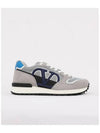 V Logo Low Top Sneakers Grey - VALENTINO - BALAAN 3