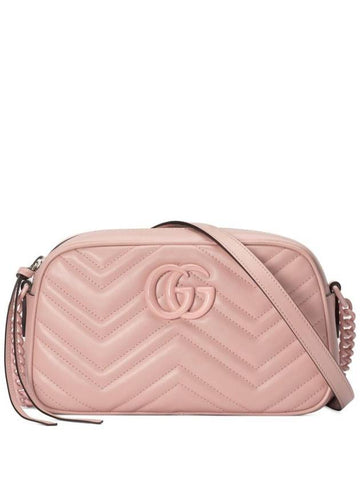 GG Marmont Small Leather Shoulder Bag Pink - GUCCI - BALAAN 1