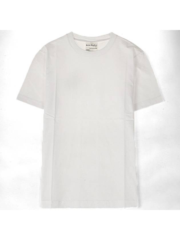 Round Neck Oversized Fit Short Sleeve T-shirt White - ACNE STUDIOS - BALAAN 2