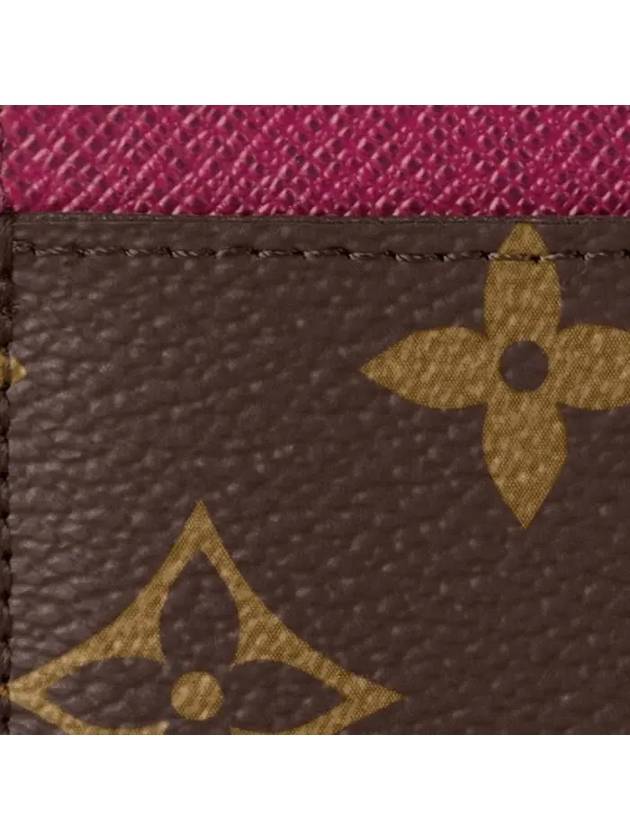 Monogram Card Wallet Brown Fuchsia - LOUIS VUITTON - BALAAN 5