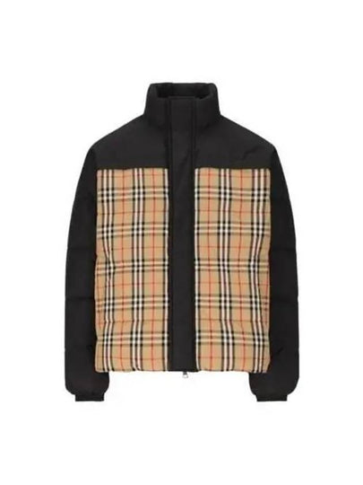 Men's Reversible Down Padding Beige Black - BURBERRY - BALAAN 2