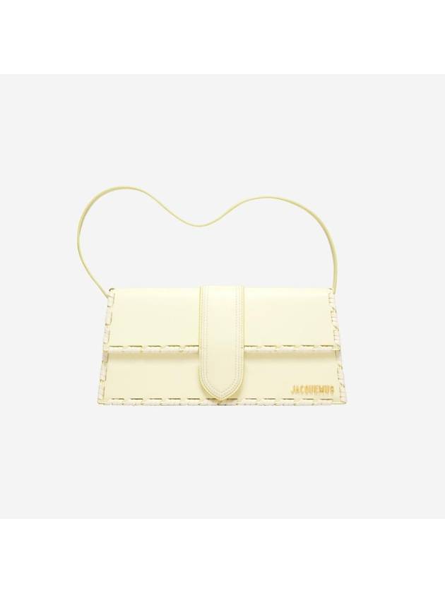 Le Bambino Long Lacet Long Lace Flap Cross Bag Light Yellow - JACQUEMUS - BALAAN 1