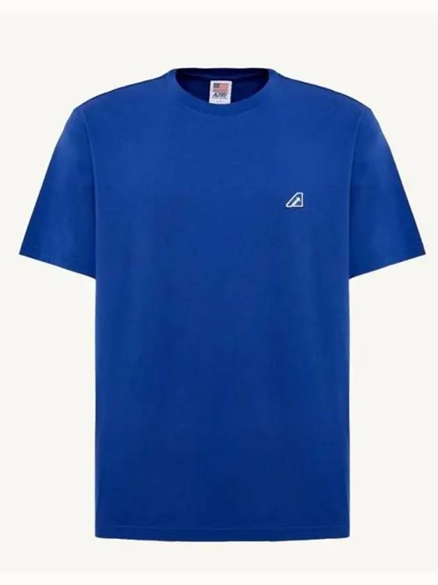 Tennis Crew Neck Short Sleeve T-Shirt Blue - AUTRY - BALAAN 2