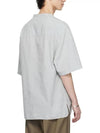 Draped Top Short Sleeve T-Shirt Cloud Grey - LEMAIRE - BALAAN 4