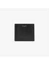 East West Coating Leather Half Wallet Black - SAINT LAURENT - BALAAN 2