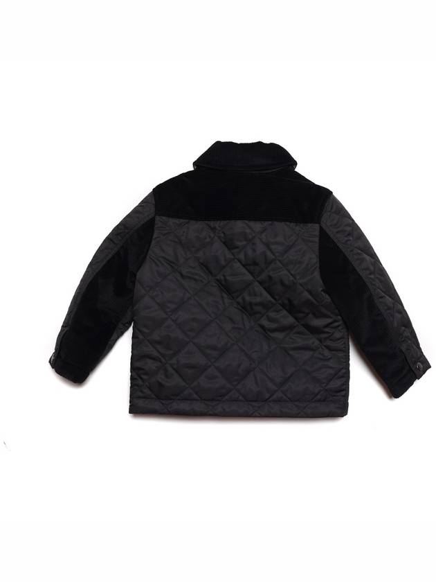 Corduroy Diamond Quilted Jacket (8053681 BLACK 23S) - BURBERRY - BALAAN 4