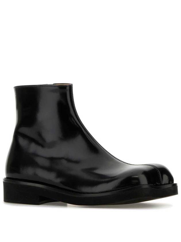 Trunk Leather Ankle Boots Black - MAISON MARGIELA - BALAAN 3