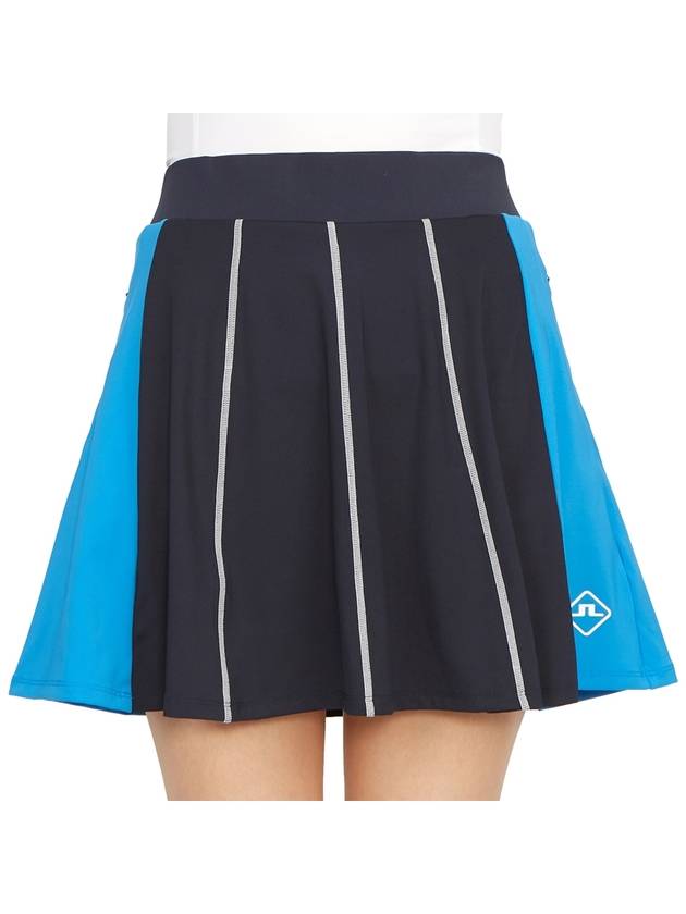 Women's Jolie Striped Golf Skirt Navy - J.LINDEBERG - BALAAN 7