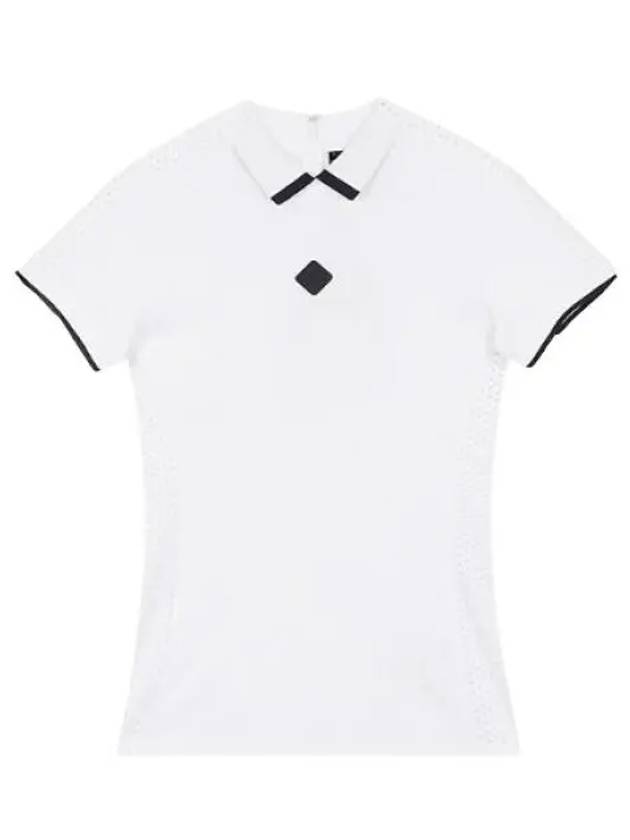 Women's Golfwear Enya Short Sleeve PK Shirt White - J.LINDEBERG - BALAAN 2