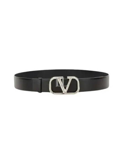 V Logo 40mm Belt Black - VALENTINO - BALAAN 2