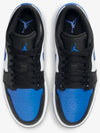 Air Jordan 1 Low Top Sneakers Royal Blue Black - NIKE - BALAAN 5