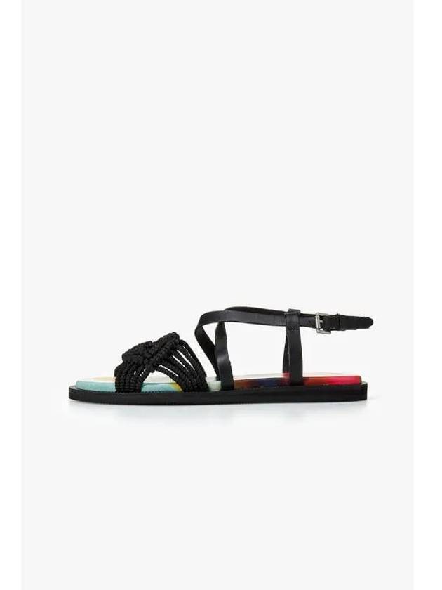 Women s NISHIO Rope Leather Sandals Black - PAUL SMITH - BALAAN 1