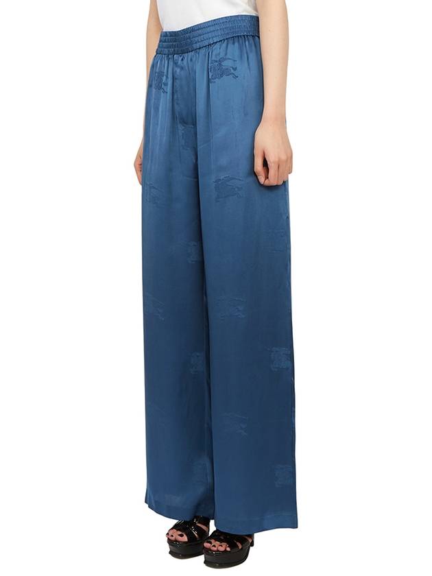 EKD Silk Jacquard Wide Pants Blue - BURBERRY - BALAAN 5