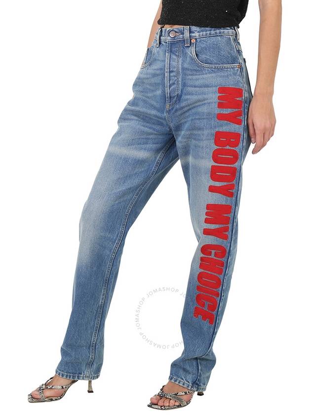 Gucci My Body My Choice Straight Leg Jeans, Waist Size 24" - GUCCI - BALAAN 3