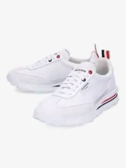 Heavy Athletic Mesh Tech Runner Low Top Sneakers White - THOM BROWNE - BALAAN 2