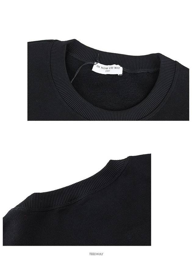 Big Eleven Print Crew Neck Sweatshirt Black - IH NOM UH NIT - BALAAN 7