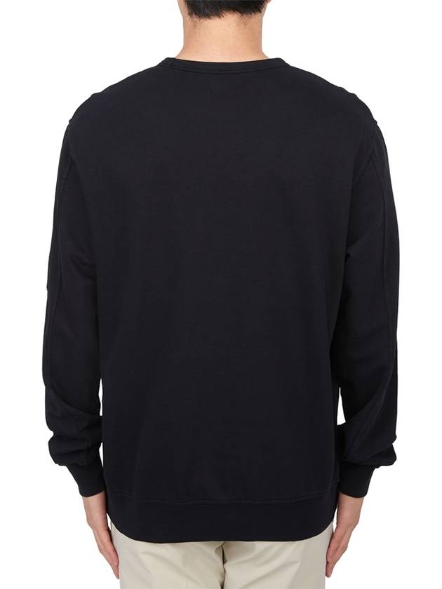 Light Fleece Crew Neck Sweatshirt Black - CP COMPANY - BALAAN 4