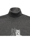 Autumn Real Terrier Intarsia Pullover 2203LXVWGREY - BLACK&WHITE - BALAAN 3