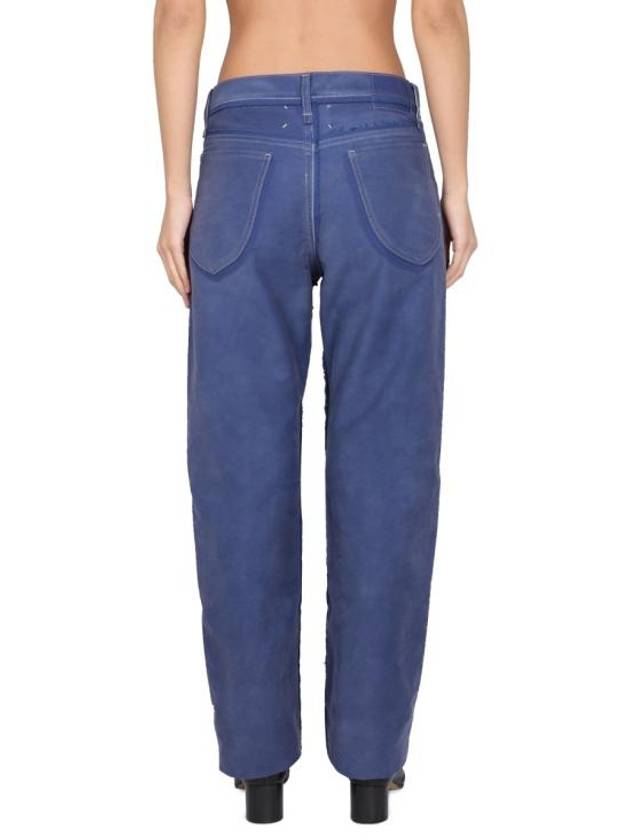 Distressed Cotton Straight Jeans Blue - MAISON MARGIELA - BALAAN 4