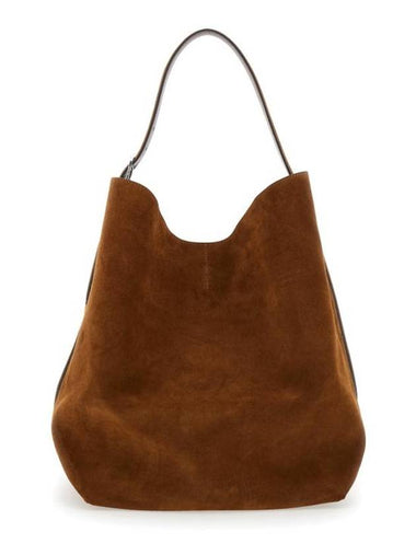 Belted Leather Tote Bag Brown - TOTEME - BALAAN 1