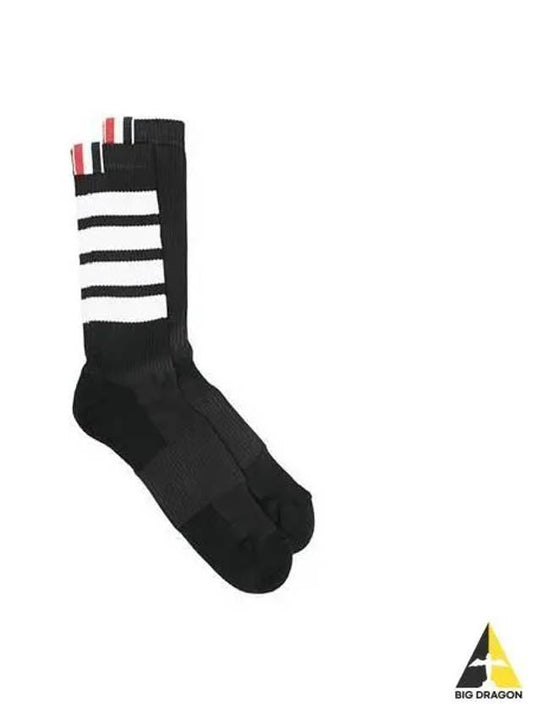 Diagonal Mid Socks Black Gray MAS158A Y6003 - THOM BROWNE - BALAAN 1