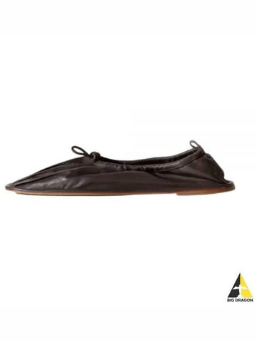 Punterra Shiny Flat Shoes Dark Brown WFP22PUNT - HEREU - BALAAN 1