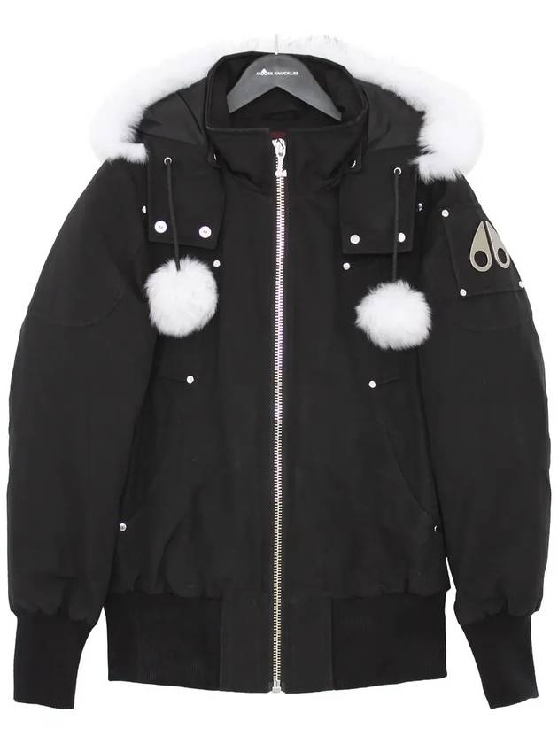 Original Debbie Bomber Jacket White Shearling Black - MOOSE KNUCKLES - BALAAN 3