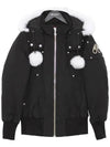 Original Debbie Bomber Jacket White Shearling Black - MOOSE KNUCKLES - BALAAN 3