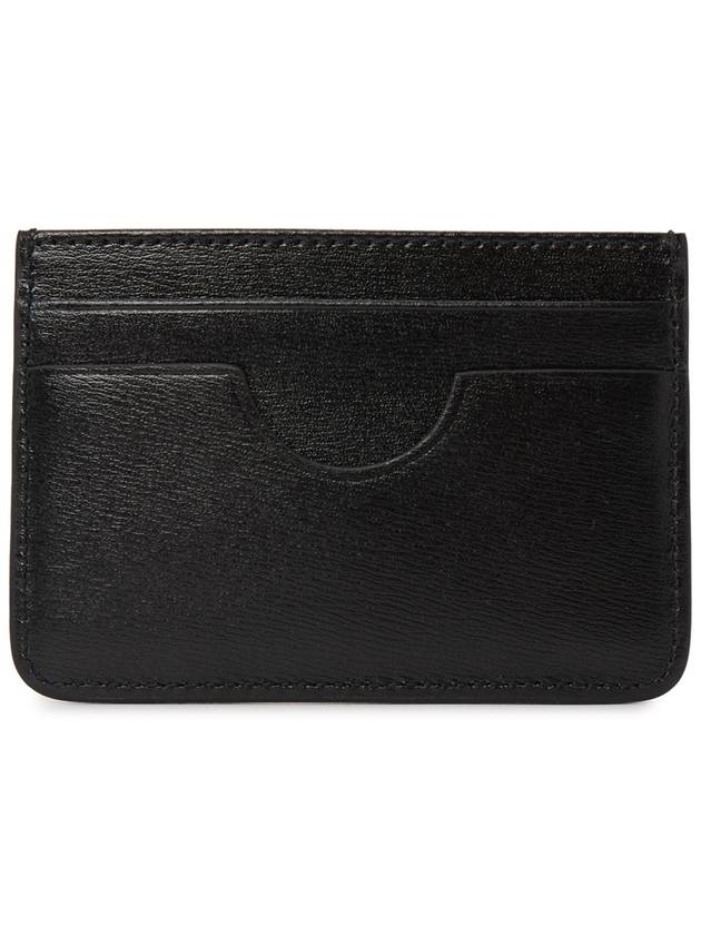 Heart Logo Leather Card Wallet Black - AMI - BALAAN 3