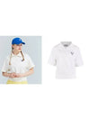 Golf Tennis Big Collar Zip Up T-Shirt White - AVAVE - BALAAN 3